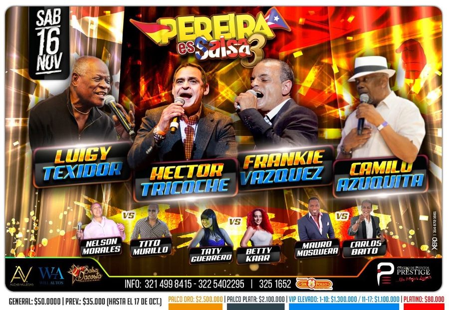 Afiche de la tercera edición de Pereira es Salsa en 2019